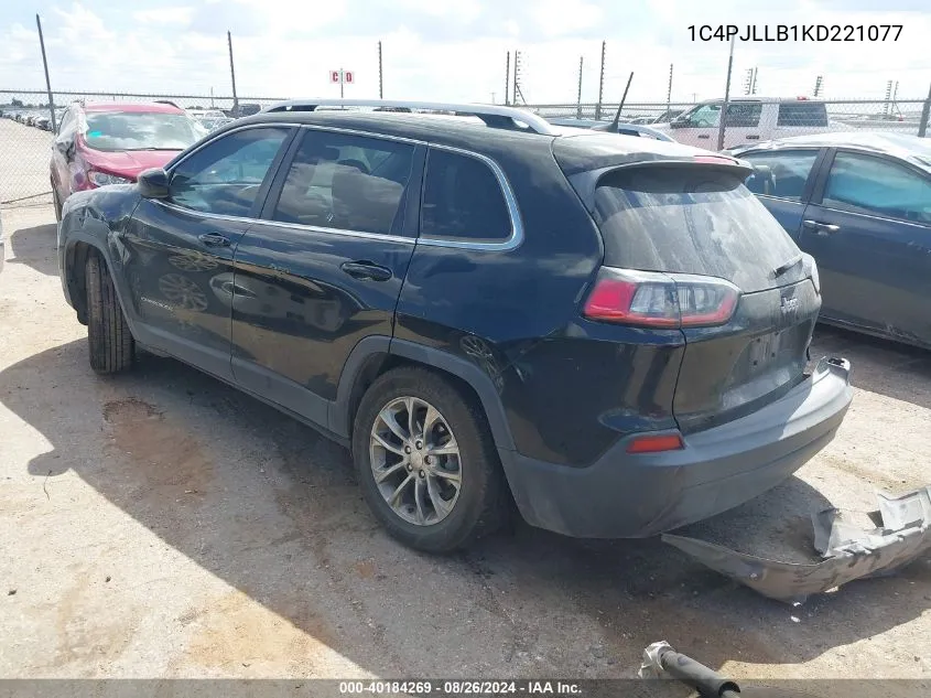 1C4PJLLB1KD221077 2019 Jeep Cherokee Latitude Plus Fwd