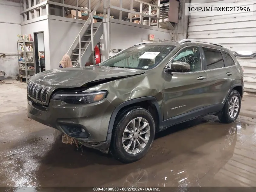 2019 Jeep Cherokee Latitude Plus 4X4 VIN: 1C4PJMLBXKD212996 Lot: 40188533