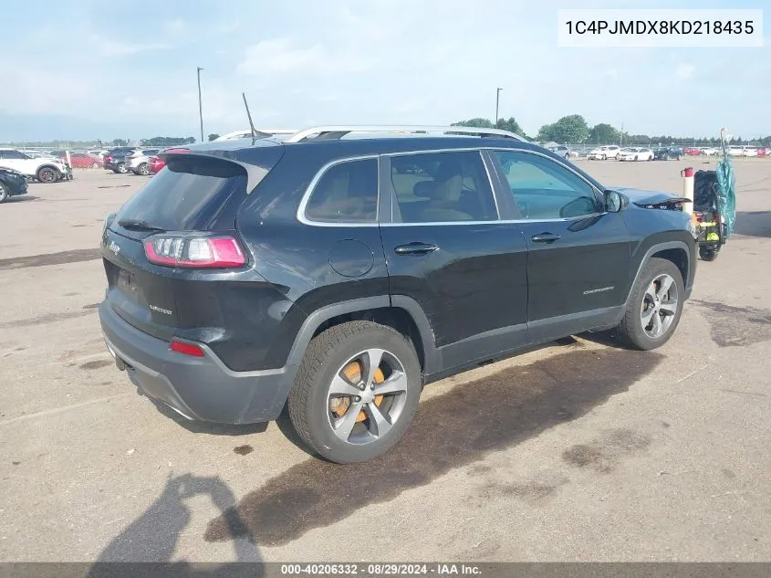 1C4PJMDX8KD218435 2019 Jeep Cherokee Limited 4X4