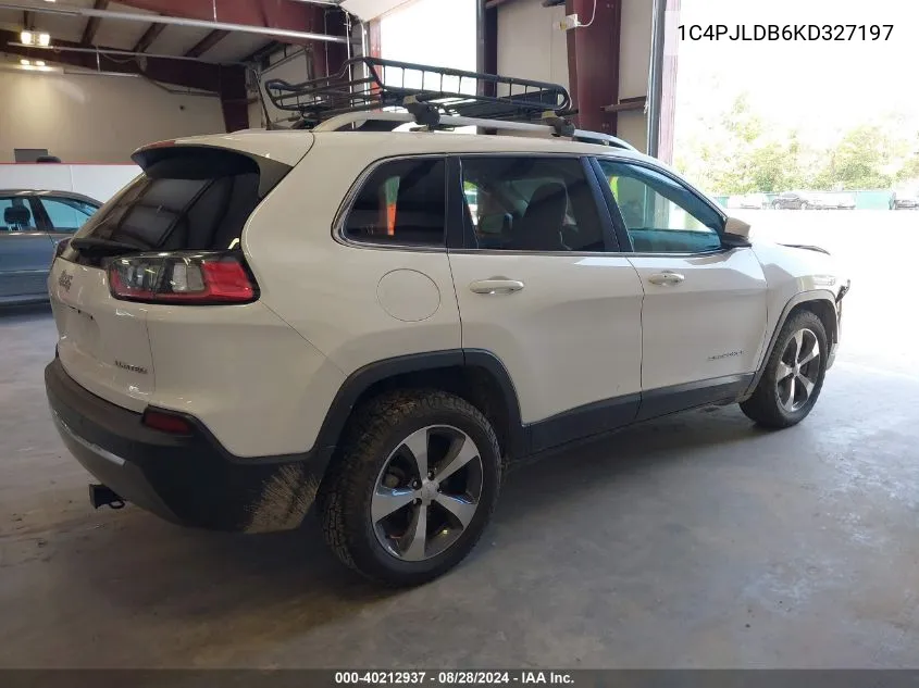 2019 Jeep Cherokee Limited Fwd VIN: 1C4PJLDB6KD327197 Lot: 40212937