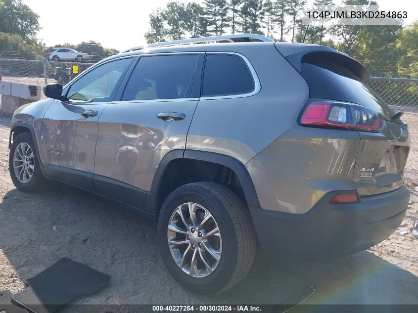 2019 Jeep Cherokee Latitude Plus 4X4 VIN: 1C4PJMLB3KD254863 Lot: 40227254