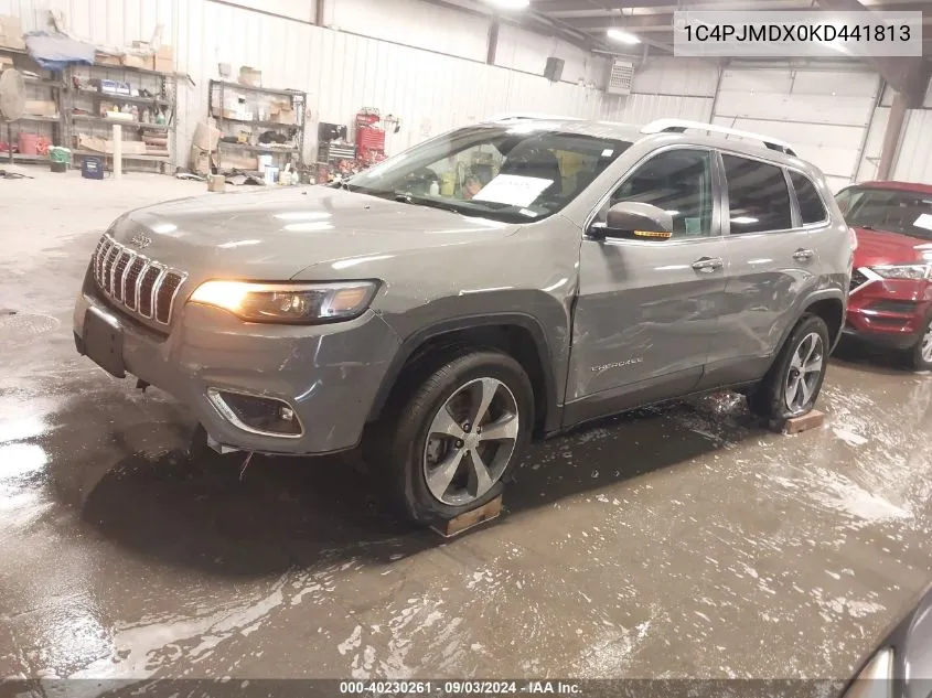 2019 Jeep Cherokee Limited 4X4 VIN: 1C4PJMDX0KD441813 Lot: 40230261