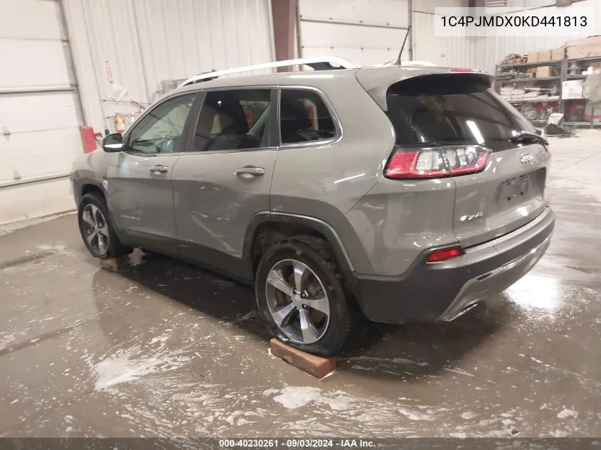 2019 Jeep Cherokee Limited 4X4 VIN: 1C4PJMDX0KD441813 Lot: 40230261