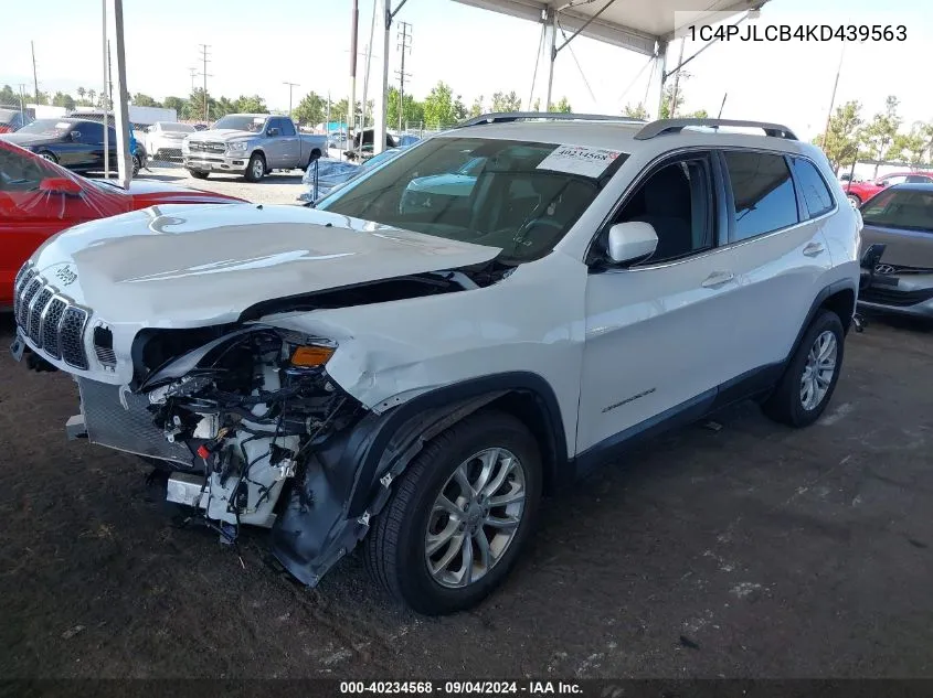 2019 Jeep Cherokee Latitude VIN: 1C4PJLCB4KD439563 Lot: 40234568