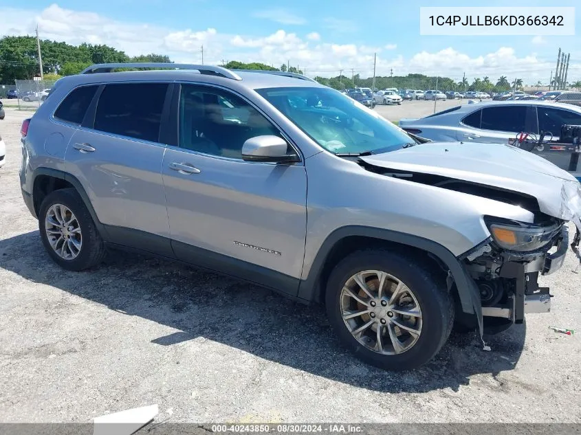 2019 Jeep Cherokee Latitude Plus Fwd VIN: 1C4PJLLB6KD366342 Lot: 40243850