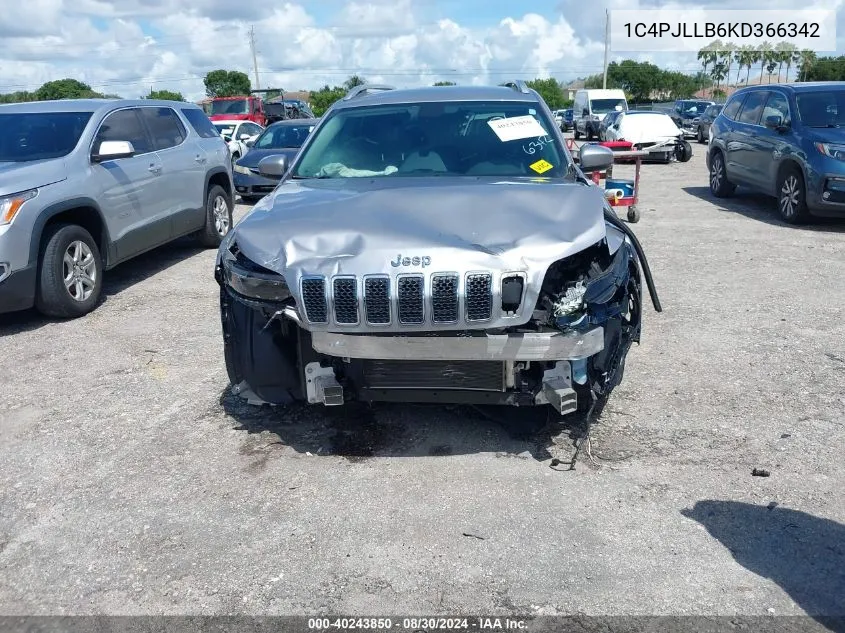 2019 Jeep Cherokee Latitude Plus Fwd VIN: 1C4PJLLB6KD366342 Lot: 40243850