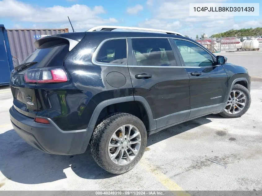 2019 Jeep Cherokee Latitude Plus Fwd VIN: 1C4PJLLB8KD301430 Lot: 40249310