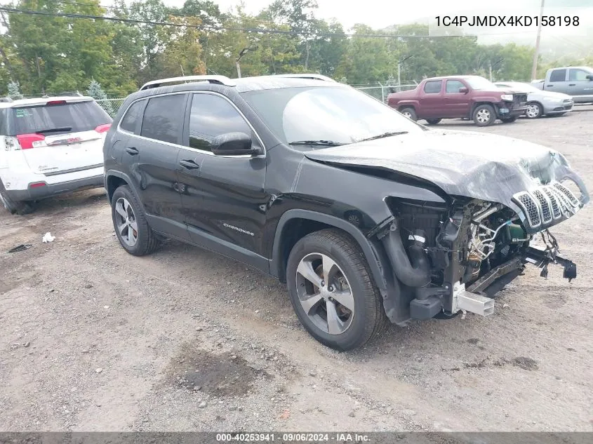 2019 Jeep Cherokee Limited VIN: 1C4PJMDX4KD158198 Lot: 40253941