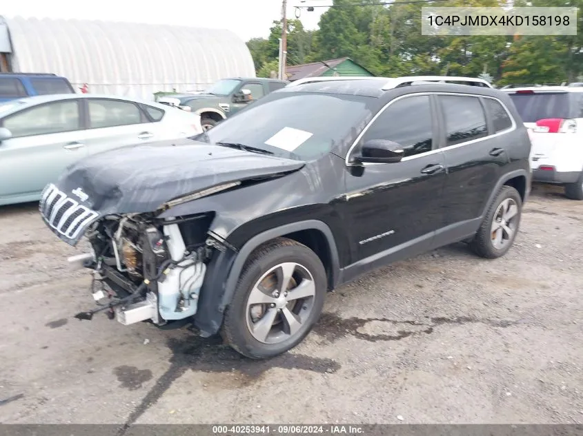 2019 Jeep Cherokee Limited VIN: 1C4PJMDX4KD158198 Lot: 40253941