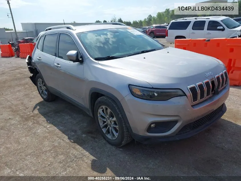 2019 Jeep Cherokee Latitude Plus Fwd VIN: 1C4PJLLB0KD434439 Lot: 40255231