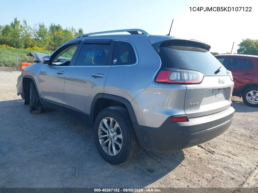 2019 Jeep Cherokee Latitude VIN: 1C4PJMCB5KD107122 Lot: 40267152