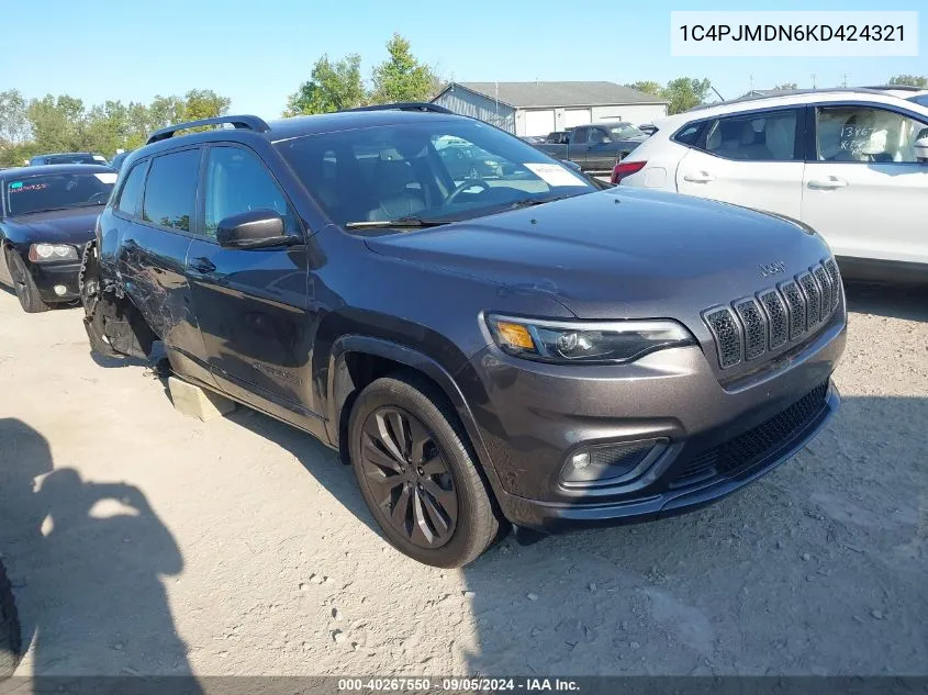 2019 Jeep Cherokee Limited VIN: 1C4PJMDN6KD424321 Lot: 40267550