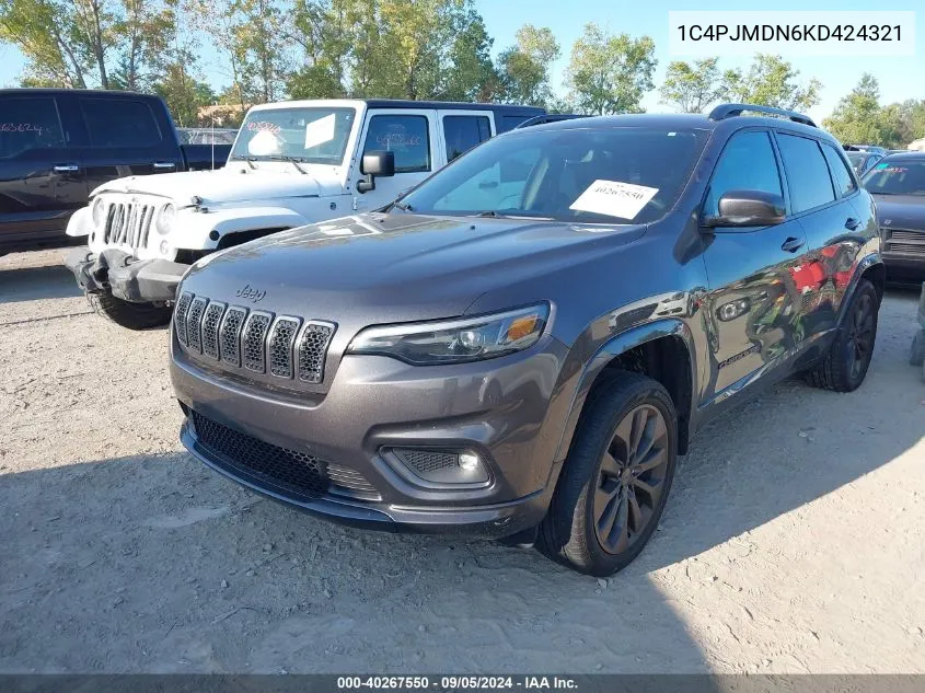 2019 Jeep Cherokee Limited VIN: 1C4PJMDN6KD424321 Lot: 40267550