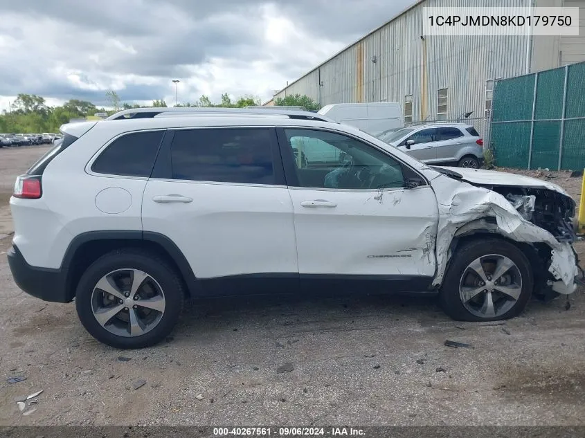 2019 Jeep Cherokee High Altitude 4X4/Limited 4X4 VIN: 1C4PJMDN8KD179750 Lot: 40267561