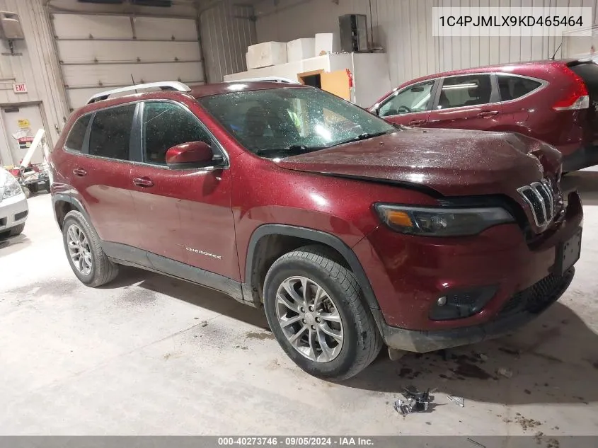 2019 Jeep Cherokee Latitude Plus VIN: 1C4PJMLX9KD465464 Lot: 40273746