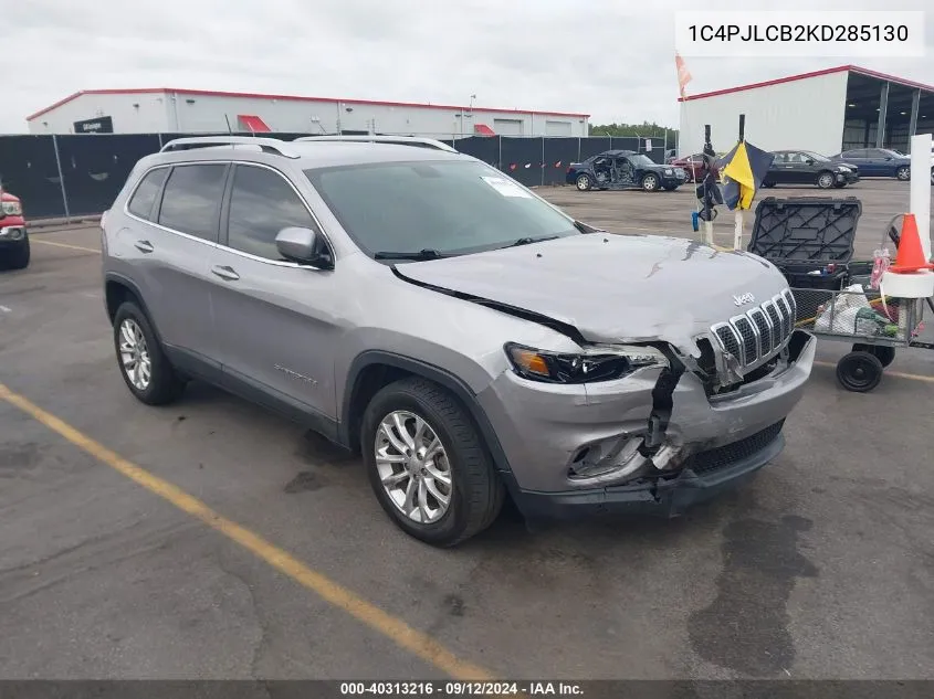 2019 Jeep Cherokee Latitude Fwd VIN: 1C4PJLCB2KD285130 Lot: 40313216