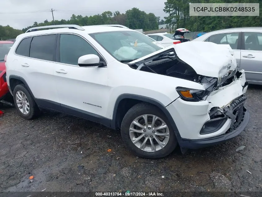 2019 Jeep Cherokee Latitude Fwd VIN: 1C4PJLCB8KD248535 Lot: 40313754