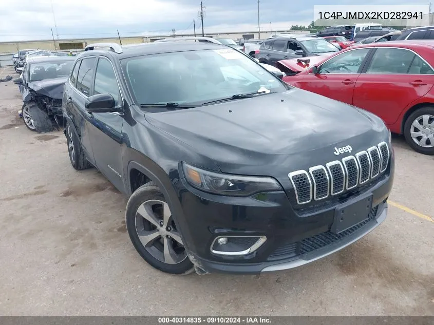 2019 Jeep Cherokee Limited VIN: 1C4PJMDX2KD282941 Lot: 40314835