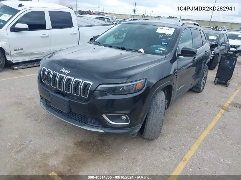 2019 Jeep Cherokee Limited VIN: 1C4PJMDX2KD282941 Lot: 40314835