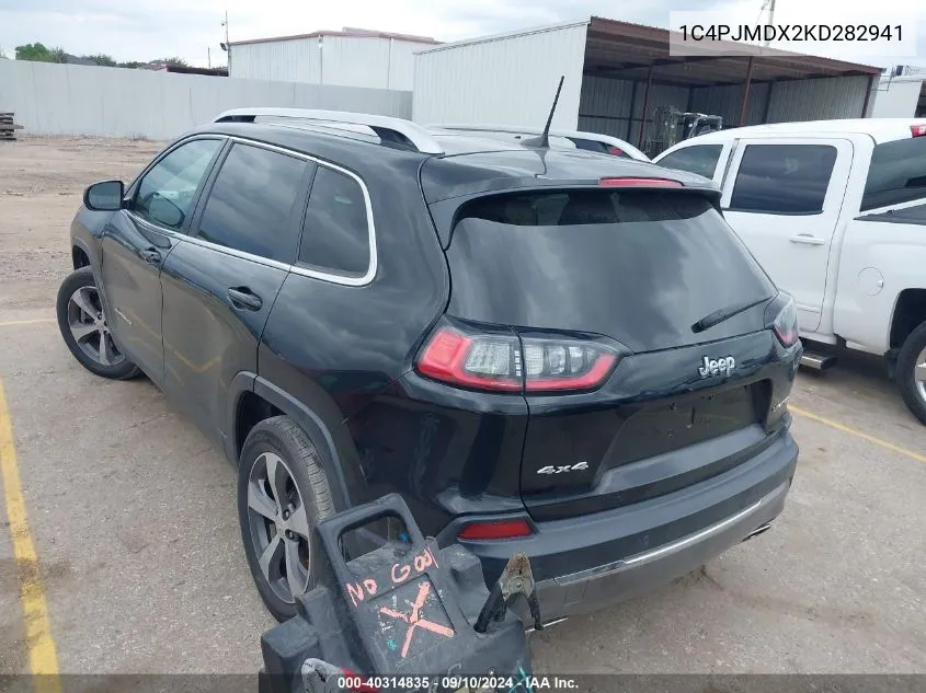 1C4PJMDX2KD282941 2019 Jeep Cherokee Limited