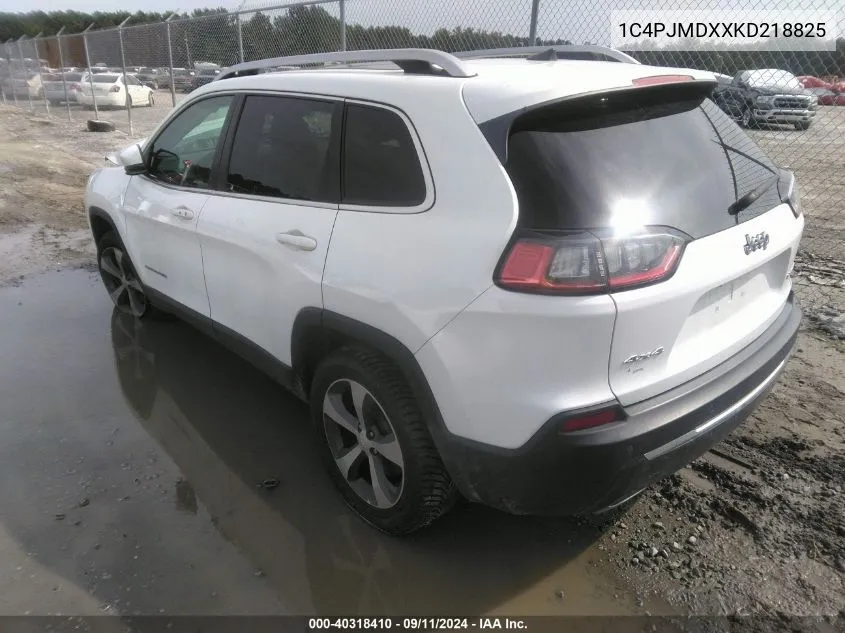 2019 Jeep Cherokee Limited VIN: 1C4PJMDXXKD218825 Lot: 40318410