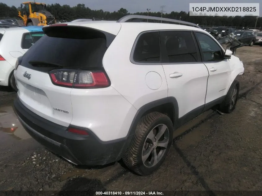 2019 Jeep Cherokee Limited VIN: 1C4PJMDXXKD218825 Lot: 40318410