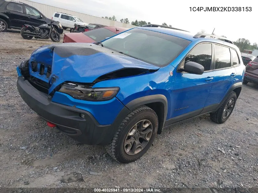 2019 Jeep Cherokee Trailhawk VIN: 1C4PJMBX2KD338153 Lot: 40325941