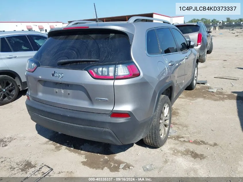 2019 Jeep Cherokee Latitude Fwd VIN: 1C4PJLCB4KD373337 Lot: 40335337