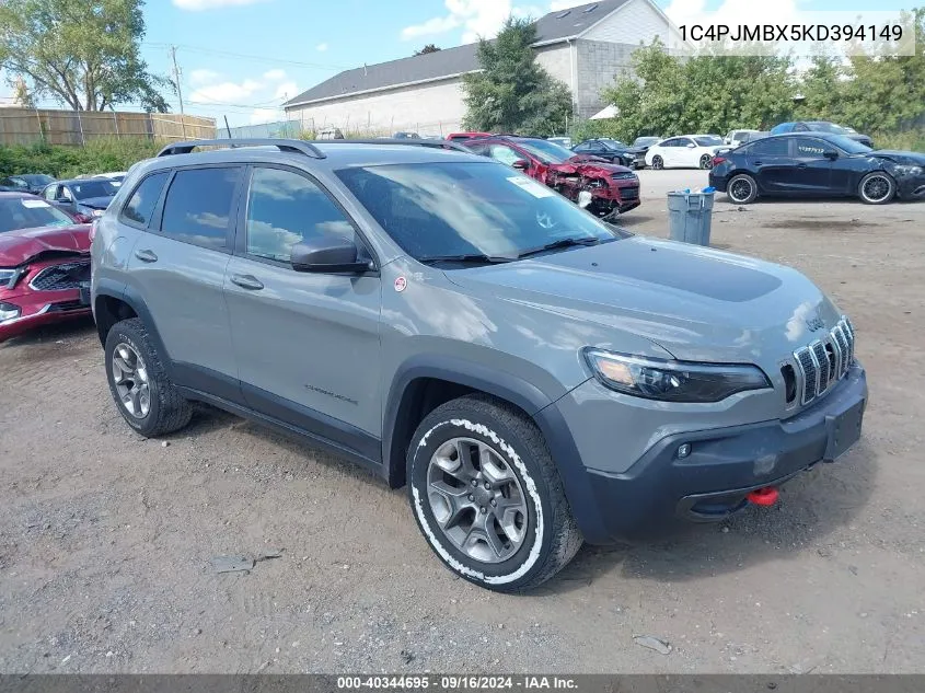 2019 Jeep Cherokee Trailhawk 4X4 VIN: 1C4PJMBX5KD394149 Lot: 40344695