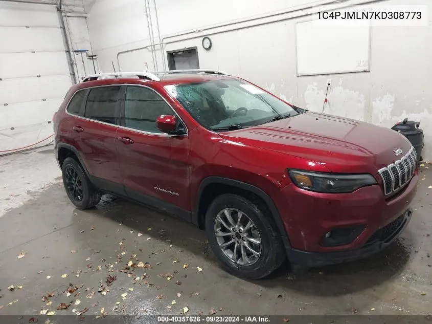 2019 Jeep Cherokee Latitude Plus 4X4 VIN: 1C4PJMLN7KD308773 Lot: 40357626