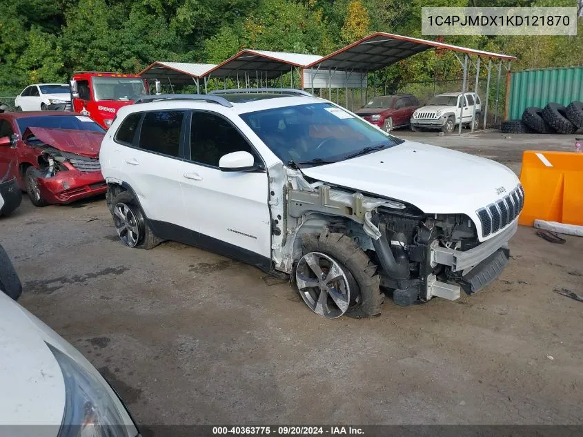 2019 Jeep Cherokee Limited 4X4 VIN: 1C4PJMDX1KD121870 Lot: 40363775