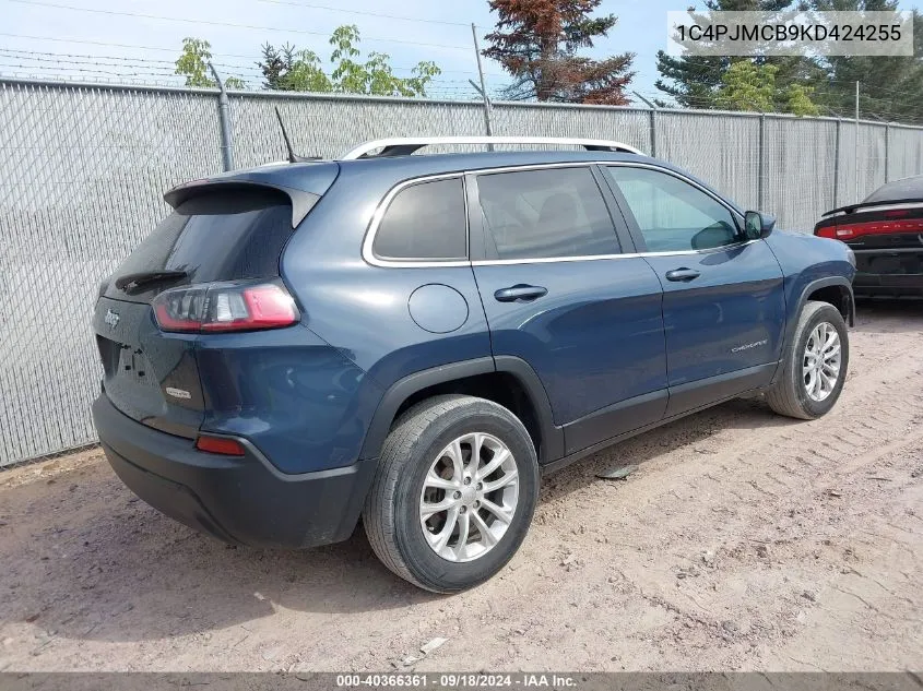 1C4PJMCB9KD424255 2019 Jeep Cherokee Latitude