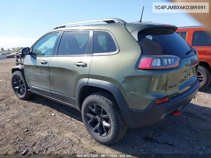 1C4PJMBX6KD389591 2019 Jeep Cherokee Trailhawk 4X4