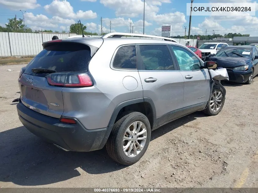 1C4PJLCX4KD340284 2019 Jeep Cherokee Latitude Fwd