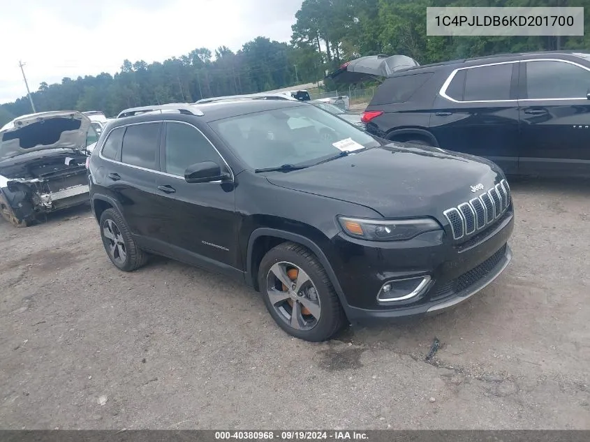 1C4PJLDB6KD201700 2019 Jeep Cherokee Limited Fwd