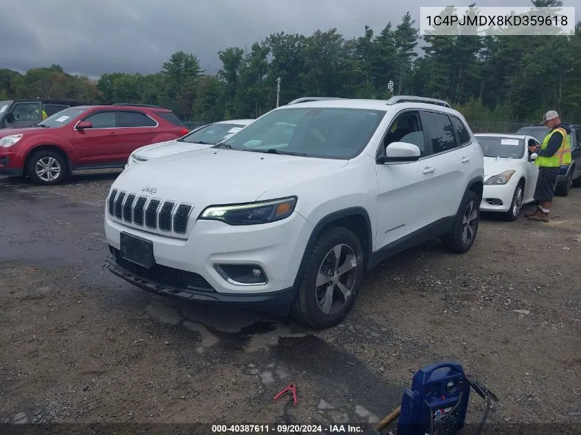 2019 Jeep Cherokee Limited 4X4 VIN: 1C4PJMDX8KD359618 Lot: 40387611