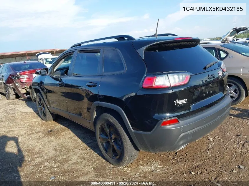 2019 Jeep Cherokee Altitude 4X4 VIN: 1C4PJMLX5KD432185 Lot: 40389491