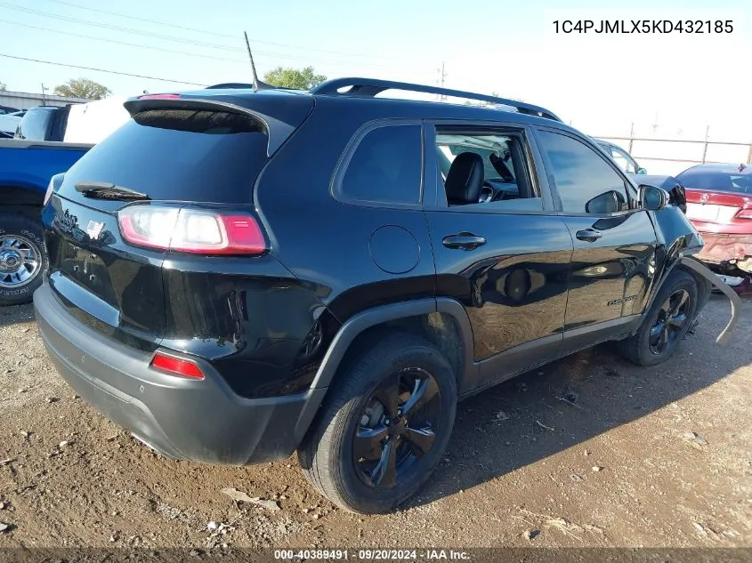 2019 Jeep Cherokee Altitude 4X4 VIN: 1C4PJMLX5KD432185 Lot: 40389491