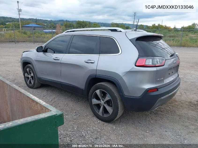 2019 Jeep Cherokee Limited 4X4 VIN: 1C4PJMDXXKD133046 Lot: 40392175