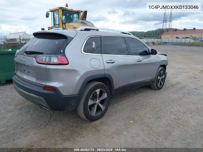 2019 Jeep Cherokee Limited 4X4 VIN: 1C4PJMDXXKD133046 Lot: 40392175