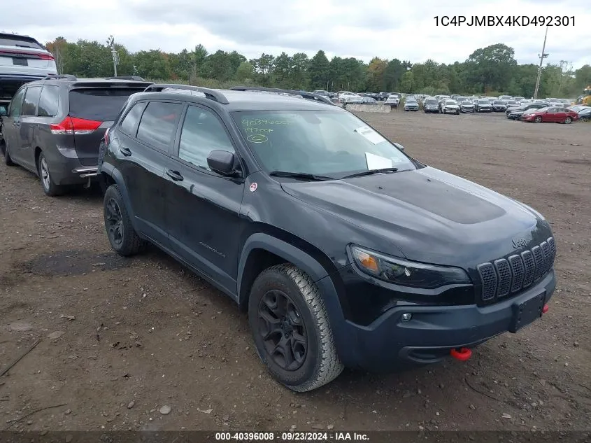 2019 Jeep Cherokee Trailhawk 4X4 VIN: 1C4PJMBX4KD492301 Lot: 40396008