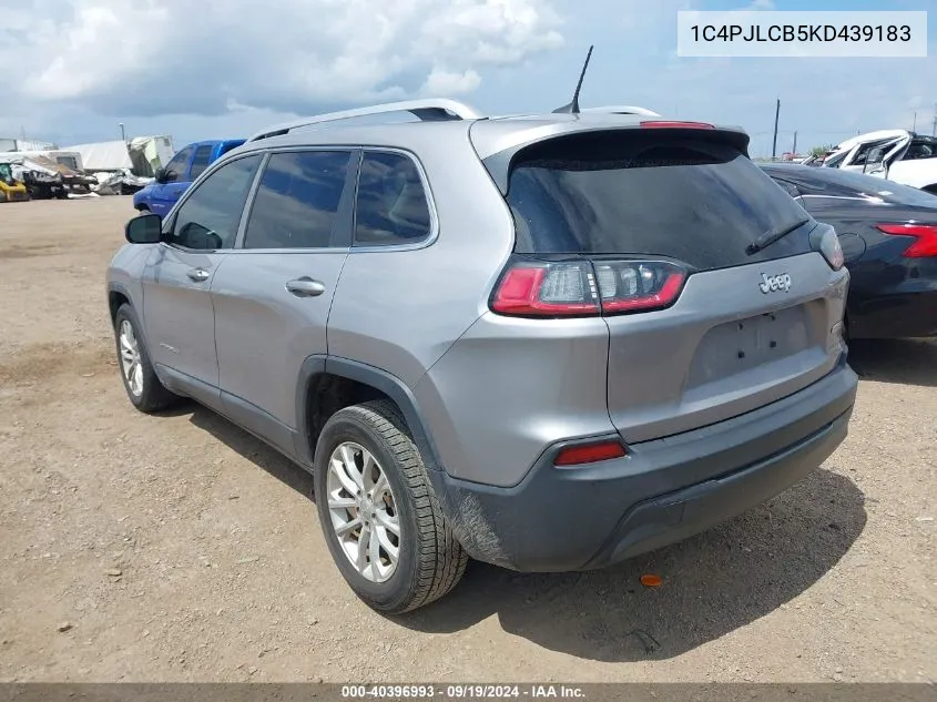 1C4PJLCB5KD439183 2019 Jeep Cherokee Latitude Fwd