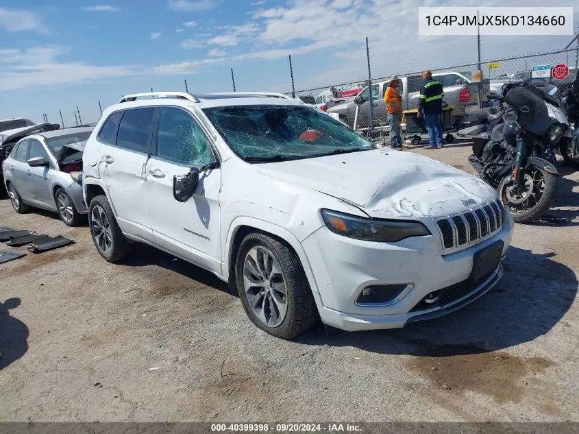 2019 Jeep Cherokee Overland 4X4 VIN: 1C4PJMJX5KD134660 Lot: 40399398