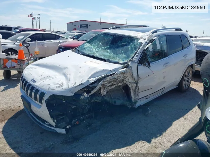 2019 Jeep Cherokee Overland 4X4 VIN: 1C4PJMJX5KD134660 Lot: 40399398