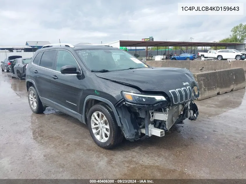 2019 Jeep Cherokee Latitude VIN: 1C4PJLCB4KD159643 Lot: 40406300