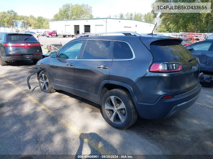 2019 Jeep Cherokee Limited Fwd VIN: 1C4PJLDB5KD433656 Lot: 40406961