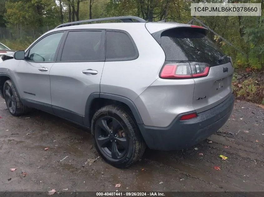 1C4PJMLB6KD378660 2019 Jeep Cherokee Altitude 4X4