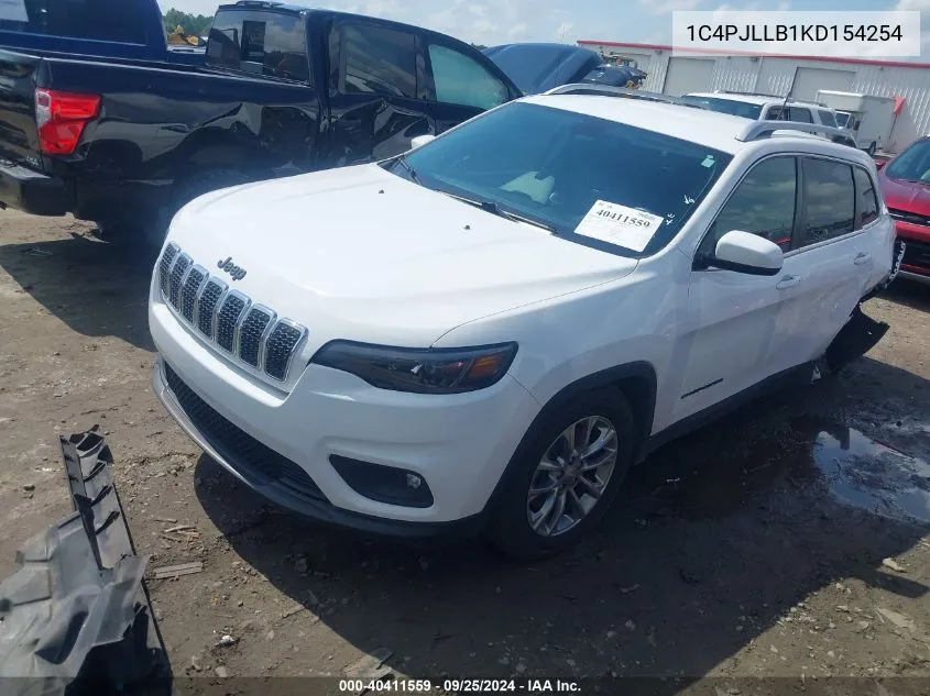 1C4PJLLB1KD154254 2019 Jeep Cherokee Latitude Plus Fwd