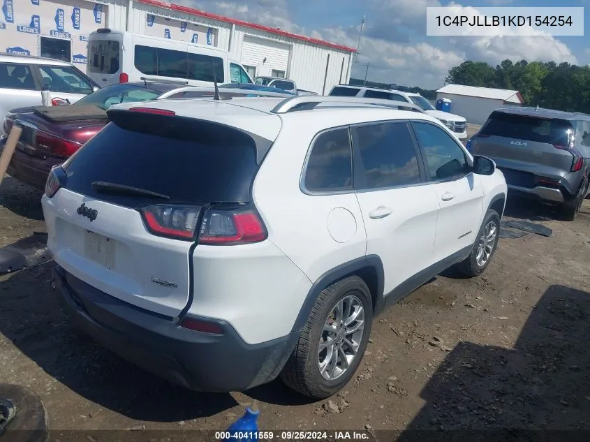 1C4PJLLB1KD154254 2019 Jeep Cherokee Latitude Plus Fwd