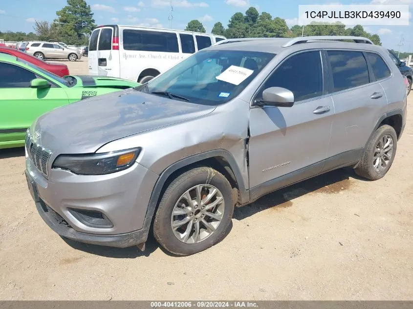 2019 Jeep Cherokee Latitude Plus Fwd VIN: 1C4PJLLB3KD439490 Lot: 40412006